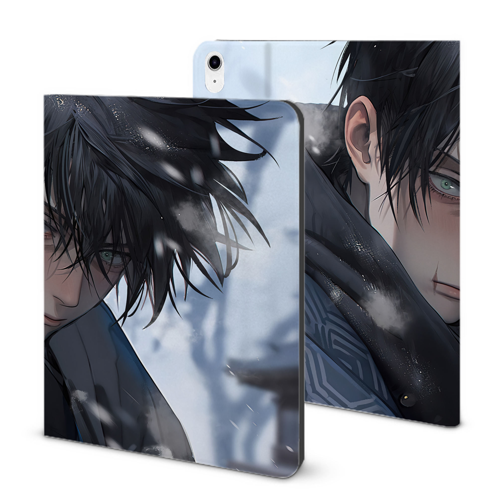 （画像用） 呪術廻戦 Jujutsu Kaisen IPad ケース ブック型 PUレザー TPU 耐衝撃 軽量 薄型 ペン収納なし 全面保護 IPad 各モデル対応
